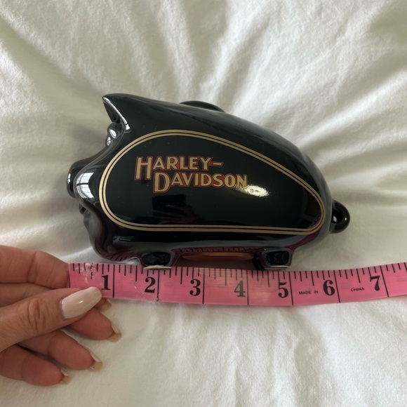 Harley-Davidson Black Ceramic Hog Gas Tank Piggy Bank - Picture 8 of 8